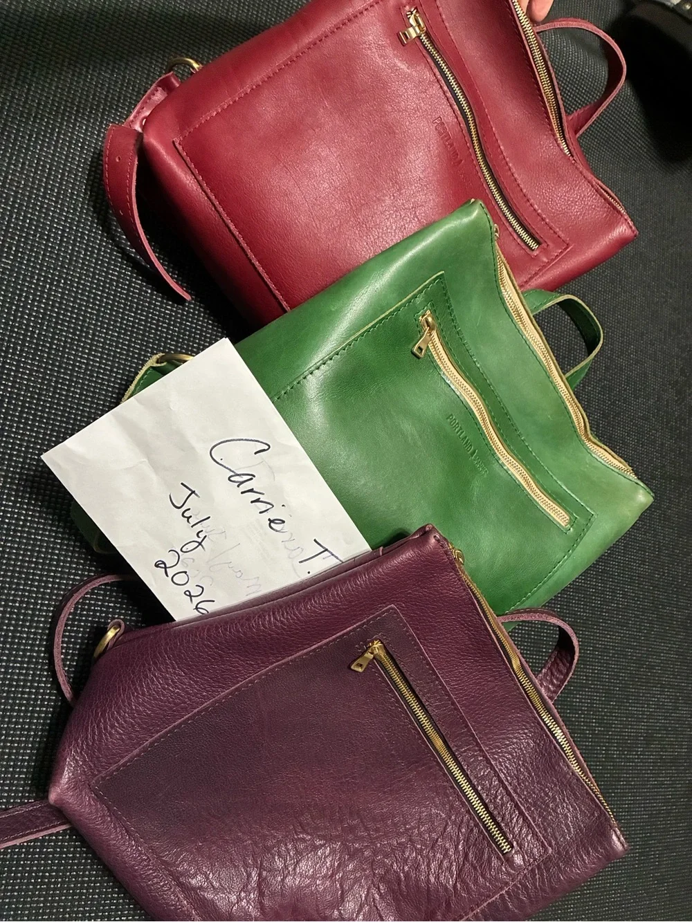Portland Leather Cranberry Classic Backpack Tote